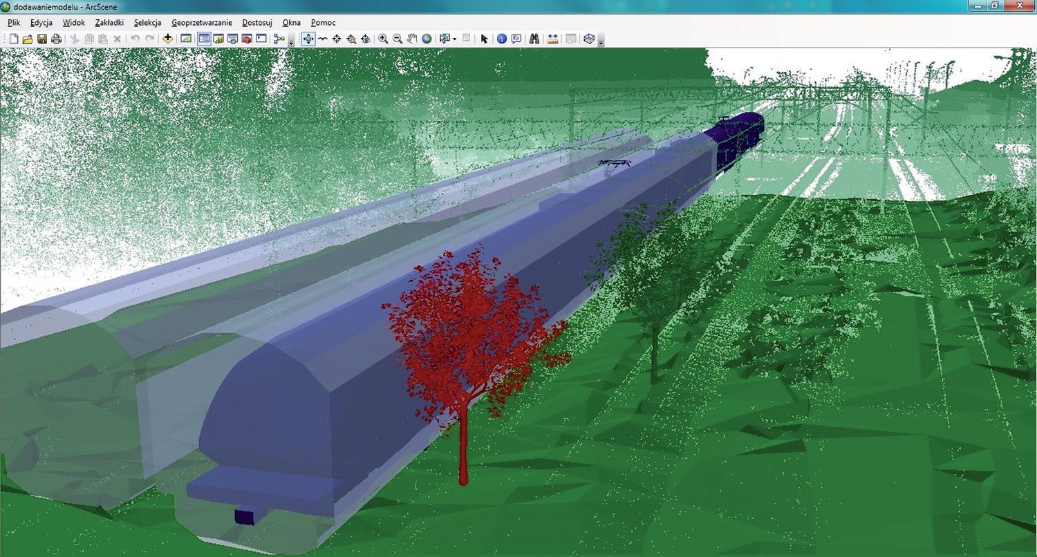 możliwość pracy z plikami LAS lub skompresowanymi plikami zlas (Esri); wizualizacja 3D poprzez program ArcScene; duże możliwości analityczne danych LiDAR; publikowanie danych LiDAR poprzez program