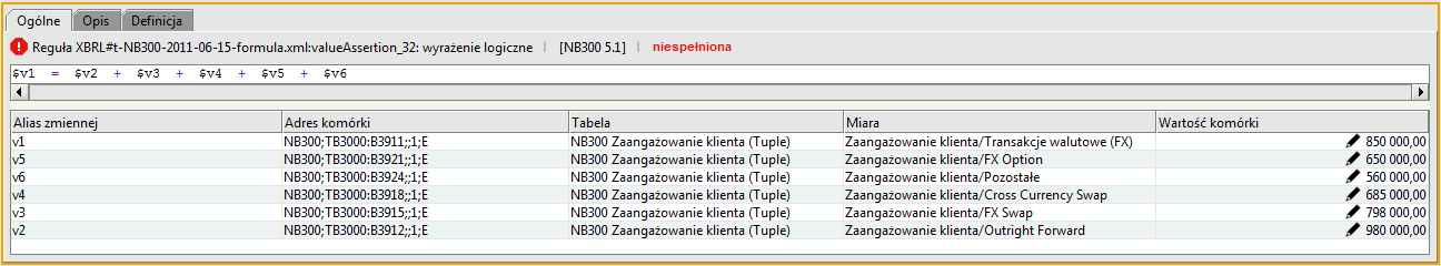 Reguły te występują we wszystkich powyżej zaprezentowanych komórkach tabeli Zaangażowanie klienta czyli: B3906, B3907, B3908 dla formularza NB300. 3.