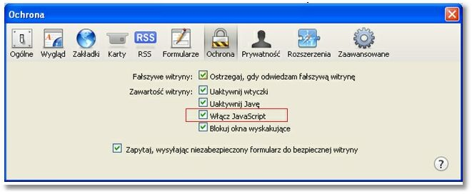 Rozdział 16 Konf iguracja przeglądarki Saf ari 5.1.7 W zakładce Ochrona należy zaznaczyć pole Blokuj okna wyskakujące.