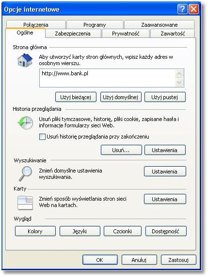 Rozdział 4 Konf iguracja przeglądarki Internet Explorer 8.