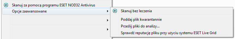 Ustawienia zaawansowane wybranie tej opcji powoduje wyświetlenie drzewa Ustawienia zaawansowane.