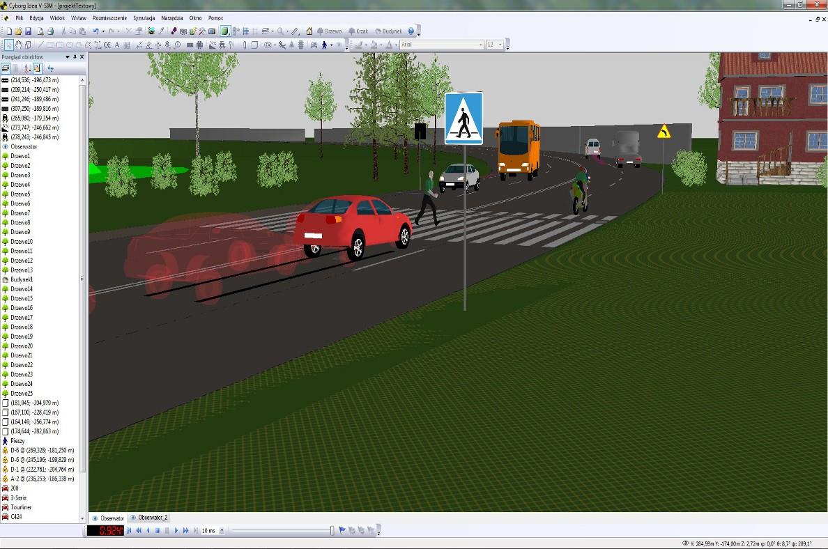 Nauczysz się symulacji zdarzeo drogowych V-SIM3 (Powypadkowe Technologie