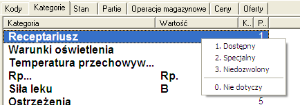 Na formularzu opakowania znajdują się wszystkie dane opisujące artykuł.