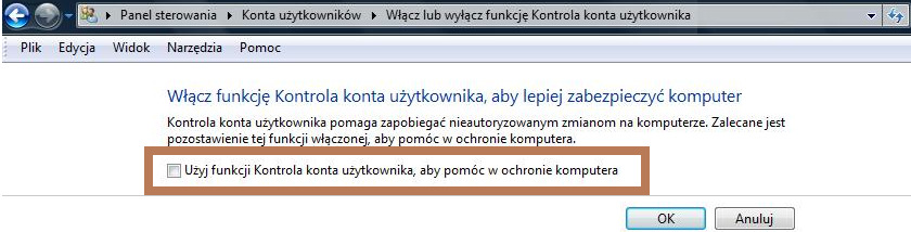 CAD Rozkrój v. 3 Instrukcja obsługi Rys. 3 - Wyłączenie opcji Użyj funkcji Kontrola... 2.