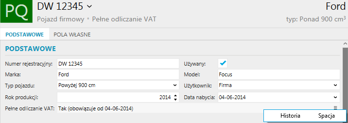 VAT bez odliczenia. Druga natomiast reprezentuje 50-procentową wartość podatku VAT, która może zostać odliczona przez podatnika.