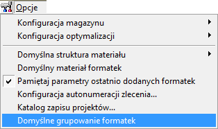 5) Eksport - pozwala na wyeksportowanie zestawienia na dwa sposoby: opcja Lista formatek do pliku HTM otwiera okno Wydruk listy formatek projektu, w którym można wybrać opcje wydruku i wczytać plik z