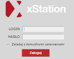 2. Logowanie Aby korzystać z xstation, opcje zabezpieczenia Internetu i opcje prywatności muszą być ustawione na poziomie domyślnym.