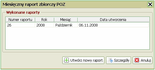 informacji (patrz Ekran 1.6). JeŜeli nie będzie Ŝadnych błędów, nastąpi przejście do okna z listą raportów. 4.