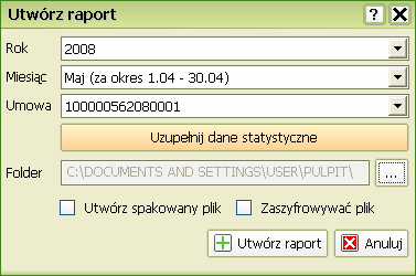 Po zaznaczeniu interesującego nas raportu, po kliknięciu przycisku Szczegóły pokazany zostanie podgląd wydruku tegoŝ raportu.