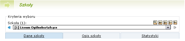 Cofanie operacji Rysunek 121. Statystyka dotycząca oferty szkoły.