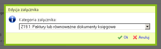 Po naciśnięciu przycisku Dodaj załącznik, uruchomiona zostaje aplikacja do transferu załączników. Rysunek 33.