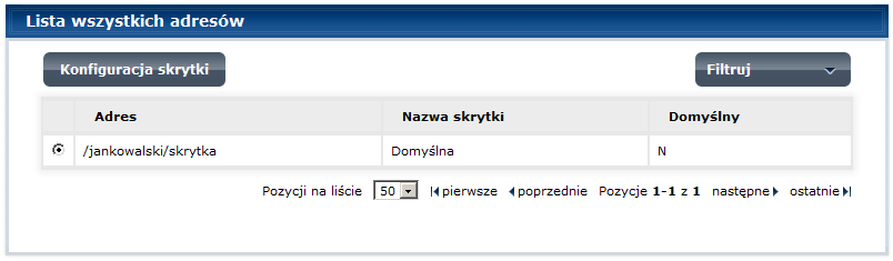 6. Należy wybrać jeden z adresów skrytek wyświetlonych na ekranie. Rysunek 47. Ekran e-puap 4.