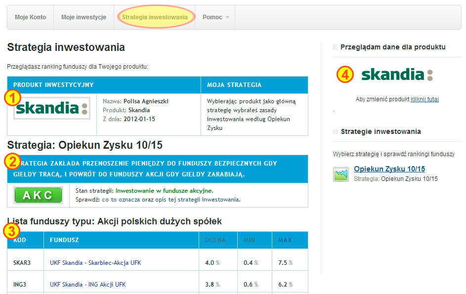 W tym miejscu znajdziesz informacje o aktualnym sposobie inwestowania według strategii. STRATEGIA INWESTOWANIA.