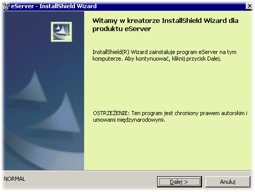 2 Instalacja komponentu eserver na SQL Serwerze 2000 przy istniejącej instancji EAUDYTORINSTANCE Przed zainstalowaniem komponentu eserver należy zaktualizować SQL Server 2000 do Service Pack 4.