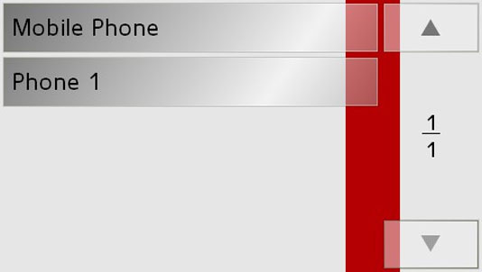 OBSŁUGA TELEFONU* >>> Wyszukiwanie telefonu komórkowego Przed wyszukiwaniem w telefonie należy włączyć obsługę interfejsu Bluetooth. > Otwórz listę urządzeń. aciśnij przycisk Szukanie telefonów.