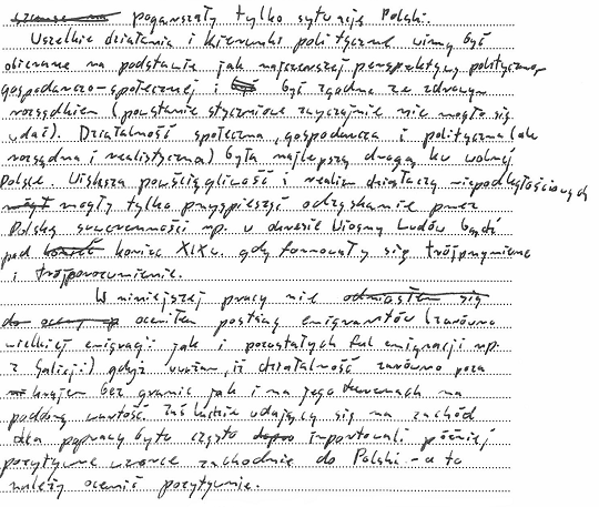 Historia 26 Do rzadkości należały prace, w których zdający świadomie odnosili się do historiografii i ocen historyków Andrzeja Gierowskiego, Stefana Kieniewicza.