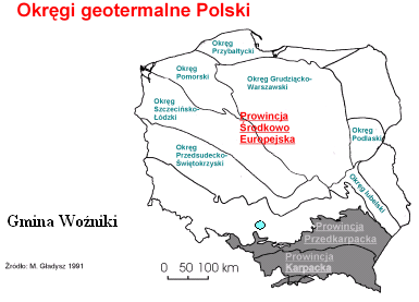 W Polsce wyróżnia się Prowincję Środkowo Europejską, Prowincję Przedkarpacką oraz Prowincję Karpacką, w skład których wchodzą rozległe geologiczne baseny sedymentacyjne zawierające liczne zbiorniki
