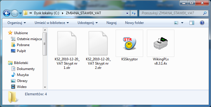 Sprawdzić czy jako folder docelowy widnieje C:\ZMIANA_STAWEK_VAT po czym kliknąć przycisk Instaluj 3.