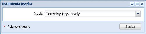 Opcje ogólne Wybór języka systemu W systemie do wyboru są dwa języki: polski i angielski.