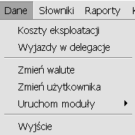 2.8 Kursy walut To okno przeglądania i edycji umożliwia dostęp do słownika kursów walut, niezbędnych do rozliczenia delegacji w innej walucie niż PLN.