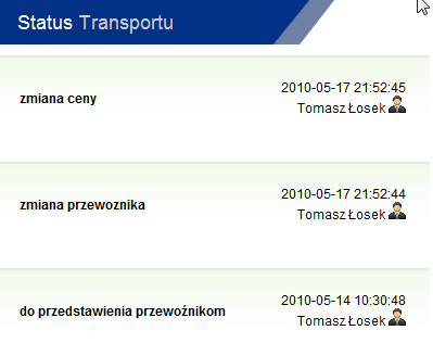 3. Operacje i ich kolejność 3.1 Przedstawiony Przewoźnikom podjęte Transporty będą przedstawiane przewoźnikom zgodnie z zawartymi umowami z CEMEX Polska.