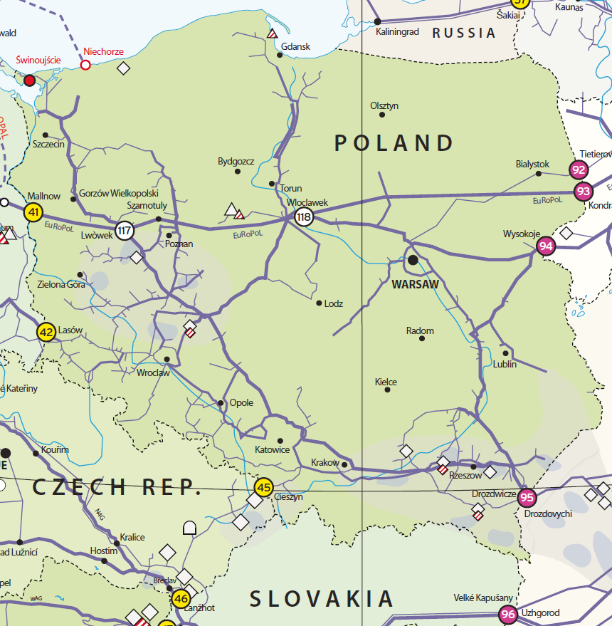 GAZ-SYSTEM Fakty i liczby 9 777 km gazociągów + ok.