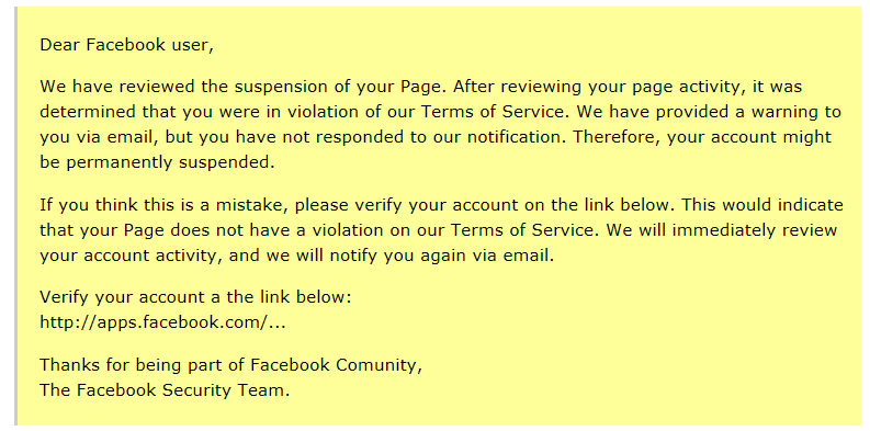 Facebook Inne ataki na