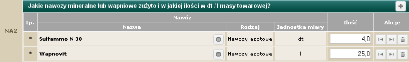 Pozycje wybrane ze słownika można pomocniczo wyświetlid w pytaniu dotyczącym powierzchni ich stosowania.