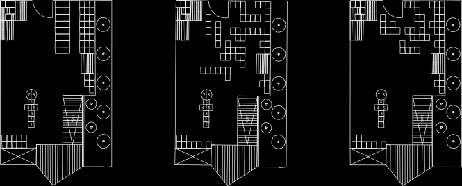 przyrodnicze azyle w miejskich przedszkolach / konsultacje architektoniczno-krajobrazowe / k01 / strona 2 2/ SCHEMATY/ MODUŁOWY LABIRYNT/ PODZIAŁ FUNKCJONALNY Możliwości