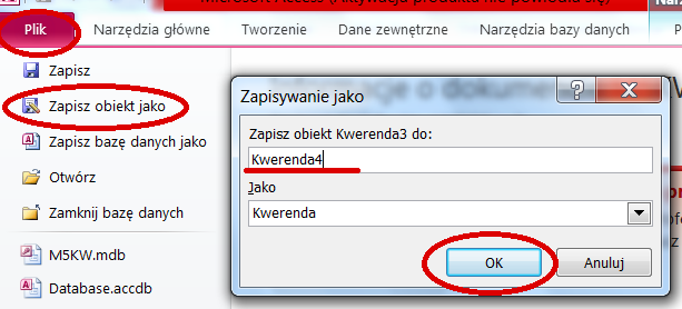 6. Utwórz nową kwerendę zawierającą wszystkie pola z tabeli FILMY. Kwerenda powinna wyświetlać tylko te rekordy, dla których wartość w polu Cena jest większa niż 100 zł.