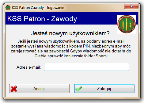 4. Korzystanie z programu Na początek zostaniesz poproszony o zalogowanie się za pomocą adresu poczty elektronicznej, po prostu wpisz