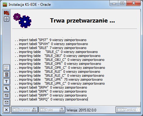 Rys 10. Dostęp do instalatora KS-EDE Podczas instalacji systemu należy wprowadzić hasło na konto System (Rys 11). Rys 11. Wprowadzanie hasła na konto System Rys 12. Instalacja KS-EDE 3.