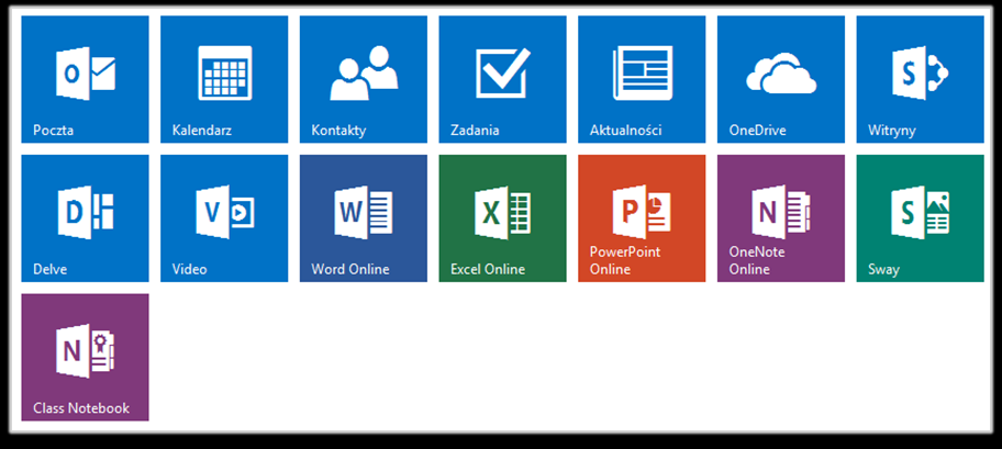 Rys.2 Strona logowania usługi Office 365 4. Po zalogowaniu ukaże się nam lista wszystkich dostępnych aplikacji (rys. 3) Rys.