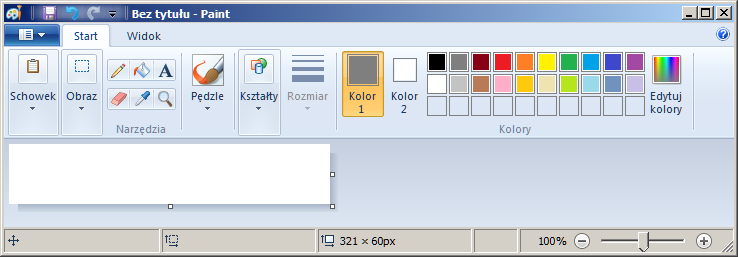 Rysunek 6.2: Kontrolki powłoki w programie Microsoft Windows Explorer Rysunek 6.3: Kontrolka Ribbon w programie Microsoft Paint kłych edytorów tekstowych oraz bogatych edytorów tekstowych (ang.