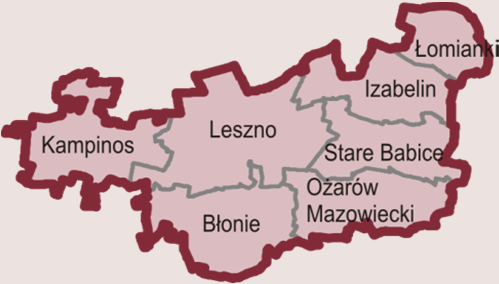 URZĄD STATYSTYCZNY W WARSZAWIE POWIAT WARSZAWSKI ZACHODNI 213 POWIERZCHNIA w km 2 534 LUDNOŚĆ W 213 R.