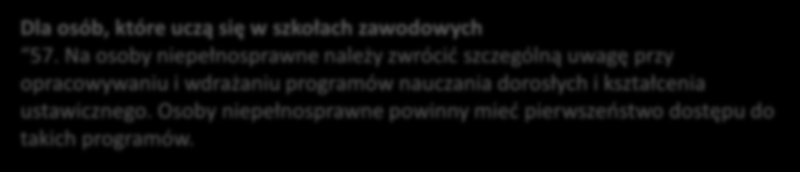 Deklaracja z Salamanki (UNESCO, 1994) Nauczanie nauczycieli 41.