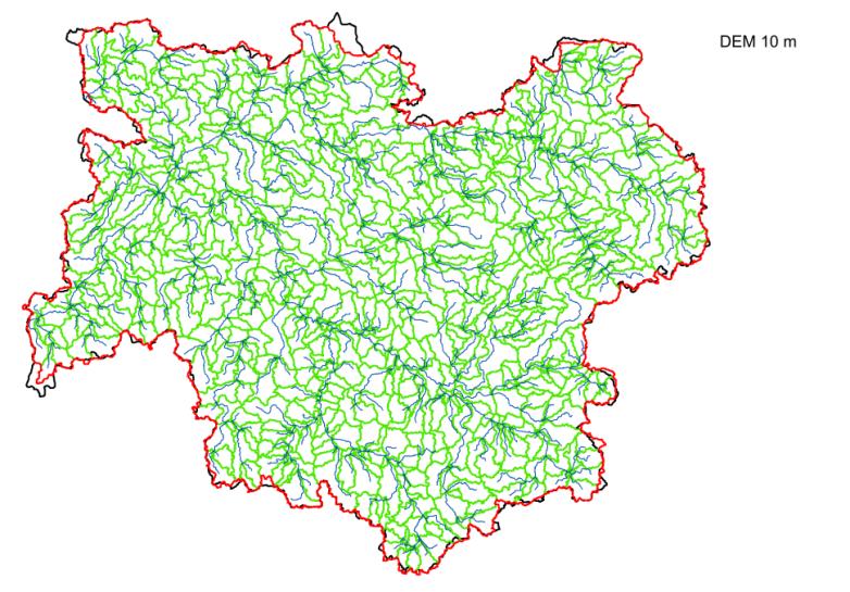 Wpływ jakości danych wejściowych na wyniki symulacji modelu SWAT DEM Jednostka Powierzchnia zlewni