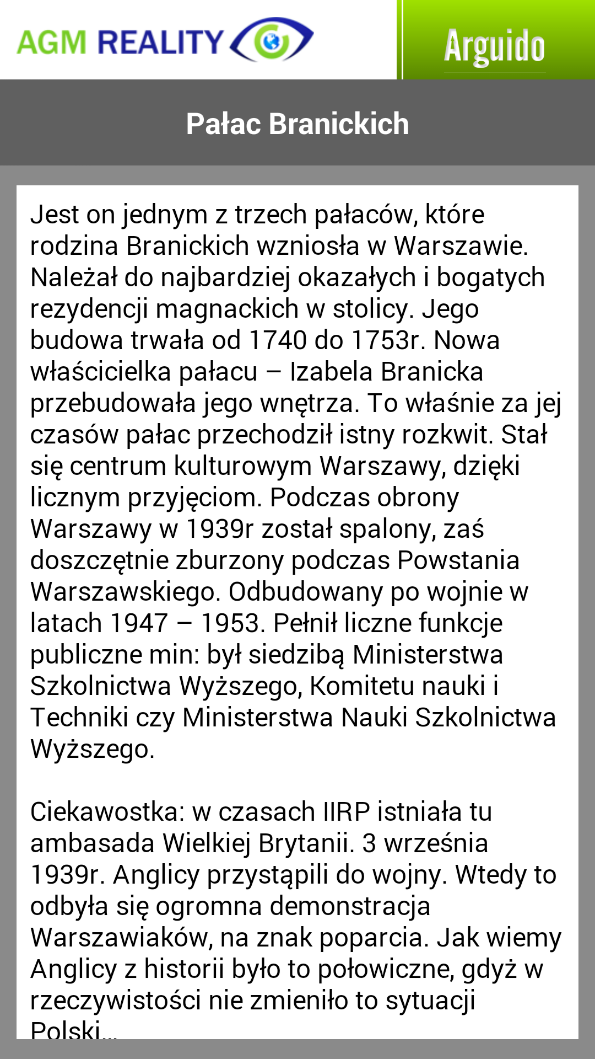 4. Zwiedzanie z wykorzystaniem technologii rozszerzonej rzeczywistości (Augmented Reality).