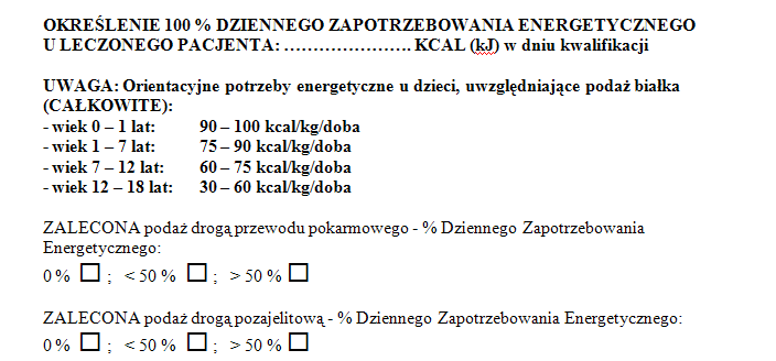 Całkowity wydatek energetyczny opracowany przez