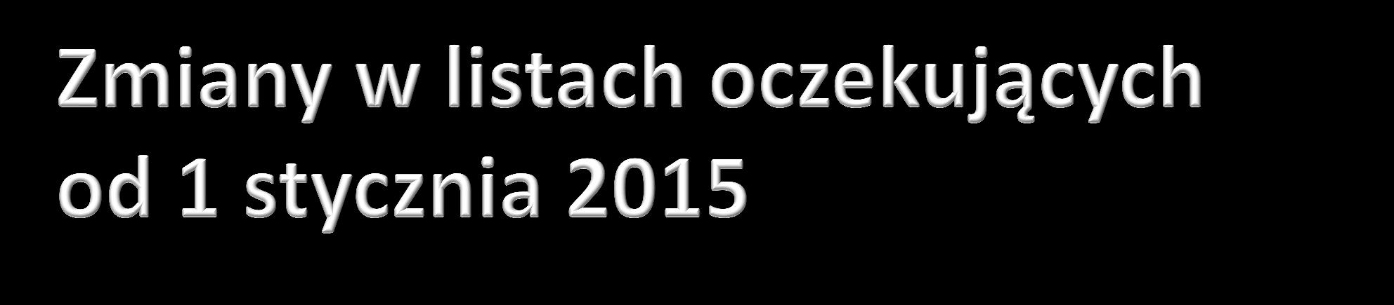 Wprowadzony został obowiązek prowadzenia list oczekujących w wersji elektronicznej.