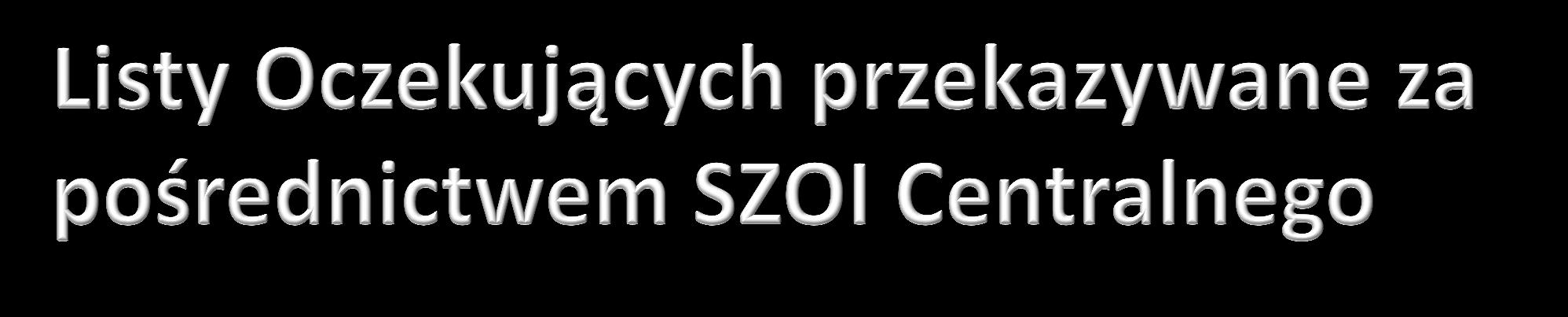 Świadczeniodawcy udzielający wymienionych poniżej świadczeń mają obowiązek prowadzenia w czasie rzeczywistym list oczekujących w aplikacji udostępnianej przez właściwy oddział wojewódzki Narodowego