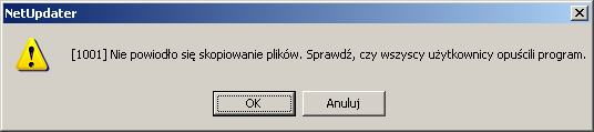 Instrukcja instalacji > Informacje ogólne o Asystencie Hotline Rysunek 2-5 Komunikat informujący o konieczności ponownego uruchomienia programu po aktualizacji Może się zdarzyć, że aktualizacja