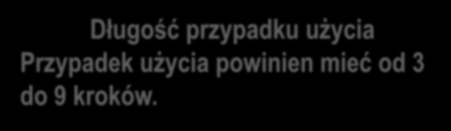 Wzorce przypadków użycia Długość przypadku użycia