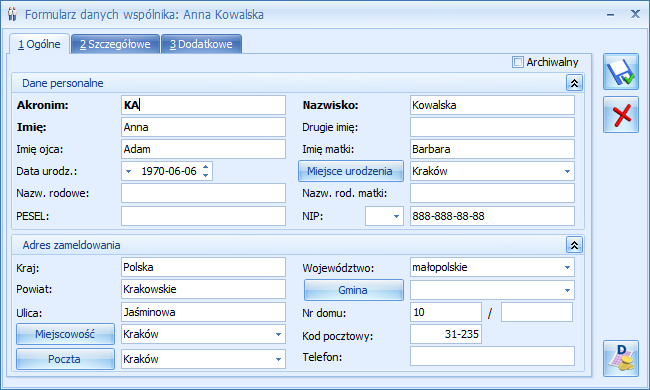 Str.22 Comarch OPT!MA Księga Podatkowa, Środki Trwałe pierwsze kroki v.2012 Rys.