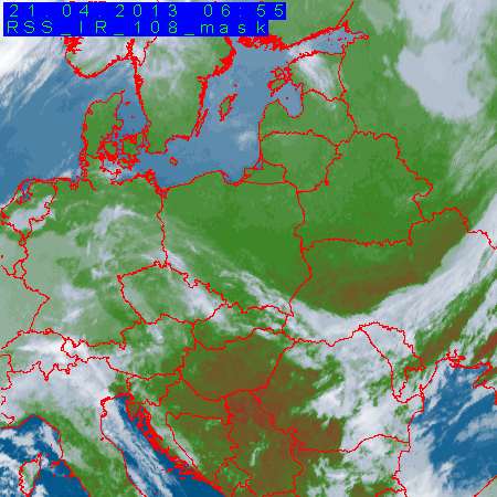 Zdjęcia satelitarne EUMETSAT, opracowanie: