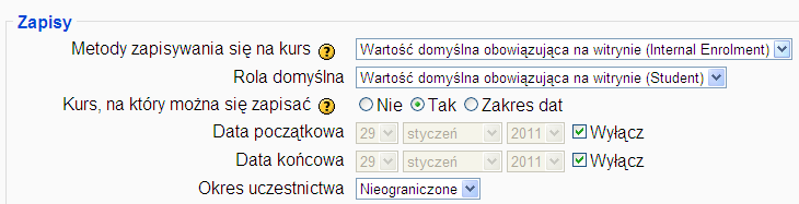 użytkowników jest kierowany, metoda zapisania na kurs,