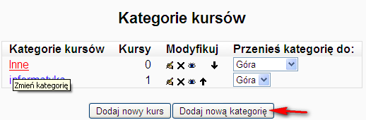 Uczniowie, aby móc korzystać z danego Kursu muszą zostać do niego przypisani, z kolei sam Kurs tworzy użytkownik Administrator.
