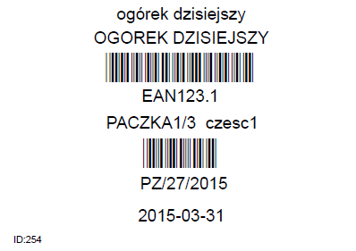 2.1. Etykiety Do poprawnej pracy z kolektorami należy wydrukować etykiety adresów położeń oraz paczek towarów.