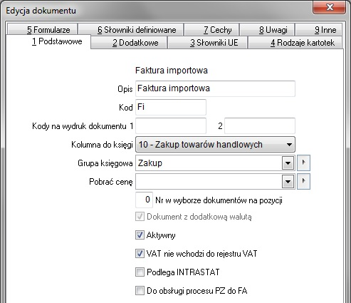 okna z wybranymi dokumentami, kwota z pola PLN nie będzie już dostępna do edycji, a opis pola zmieni się na (kwota z wybranych dokumentów) PLN. UWAGA!