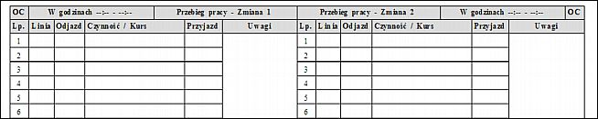 2.1 KARTA DROGOWA wer1 Wydruk przedstawia wydruk karty drogowej.